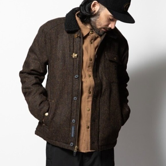 NEW Roark Axeman Sherpa Wool Military Chore Jacket Barn Coat XXL Navy Gorpcore - Picture 2 of 10